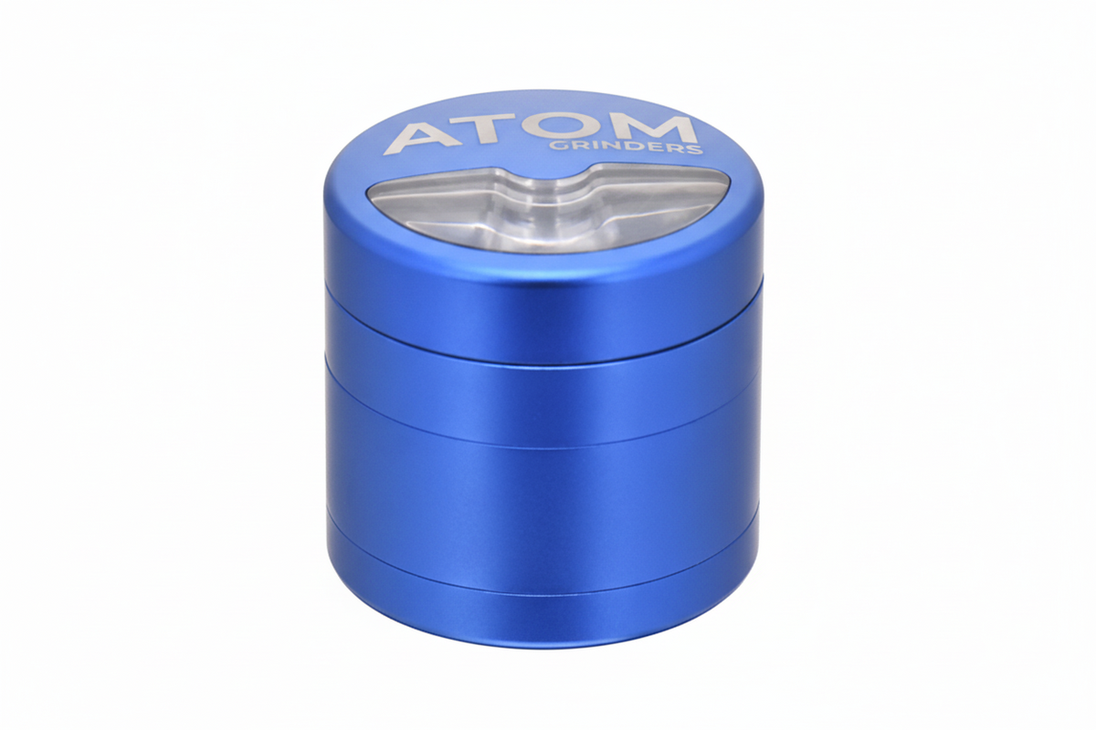 ATOM Half Moon 4-Piece Weed Grinder – Durable Herb Grinder - Black