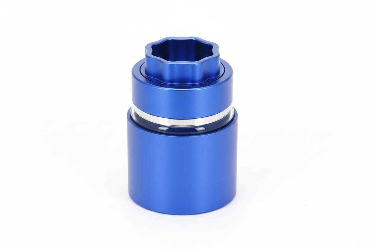 ATOM Grinder with Glass Storage Jar & Silicone Protector - Black