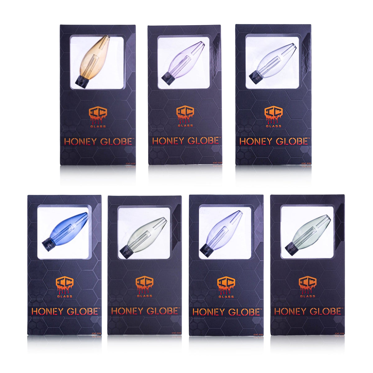 IC Glass-Honey Globe | Includes Titanium, Ceramic & quartz Tip with protector, drip bottle & Glass bucket | Comes with Adapter for Huni Badger - purple