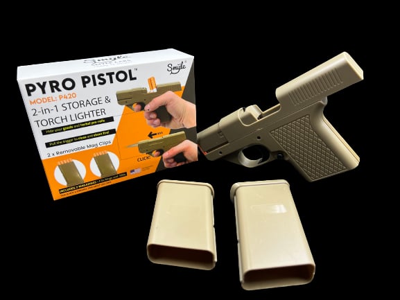 PYRO PISTROL - 2-in-1 Storage & Torch Lighter | Single Unit