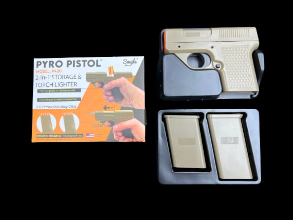 PYRO PISTROL - 2-in-1 Storage & Torch Lighter | Single Unit