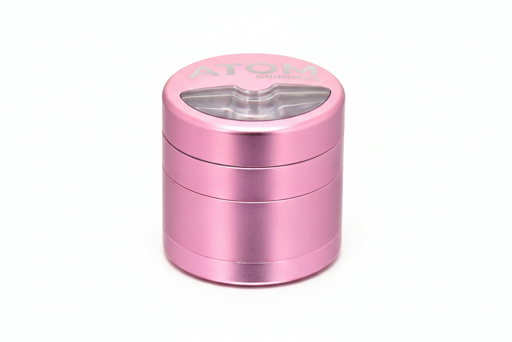 ATOM Half Moon 4-Piece Weed Grinder – Durable Herb Grinder - Black
